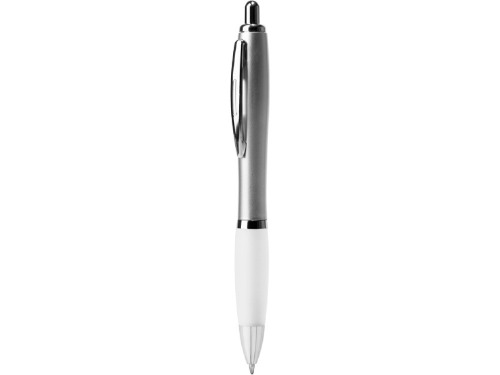 Ручка пластиковая шариковая CONWI, серебристый/белый