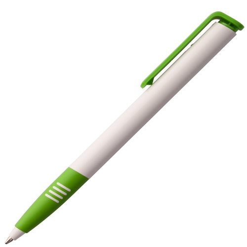 Ручка шариковая Senator Super Soft, белая с зеленым