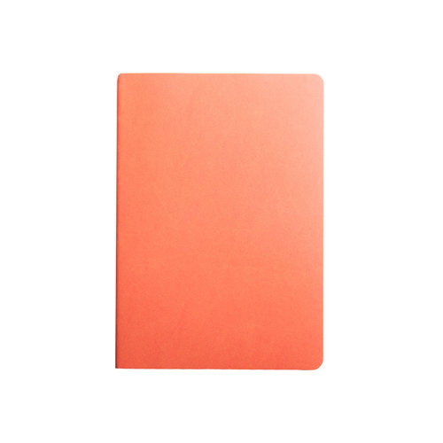 Ежедневник недатированный Tony, А5, оранжевый, кремовый блок в клетку (оранжевый)