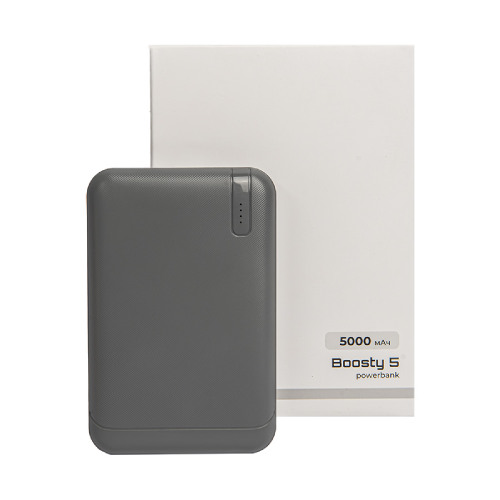 Универсальный аккумулятор OMG Boosty 5 (5000 мАч), серый, 9,8х6.3х1,4 см (серый)