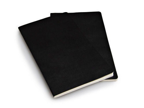 Записная книжка Moleskine Volant (в линейку, 2 шт.), Large (13х21см), черный
