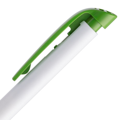 Ручка шариковая Favorite, белая с зеленым