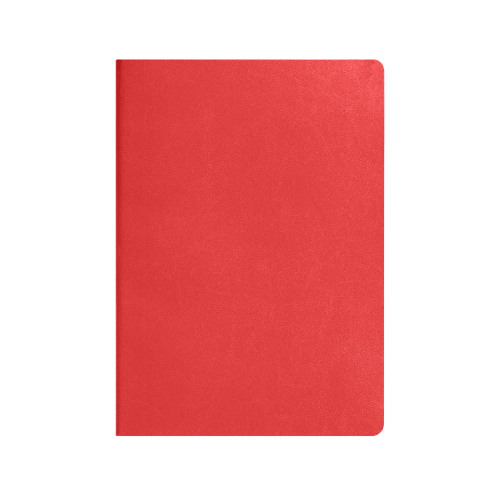 Ежедневник недатированный Tony, А5, красный, кремовый блок в клетку (красный)