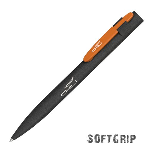Ручка шариковая "Lip SOFTGRIP", черный с оранжевым