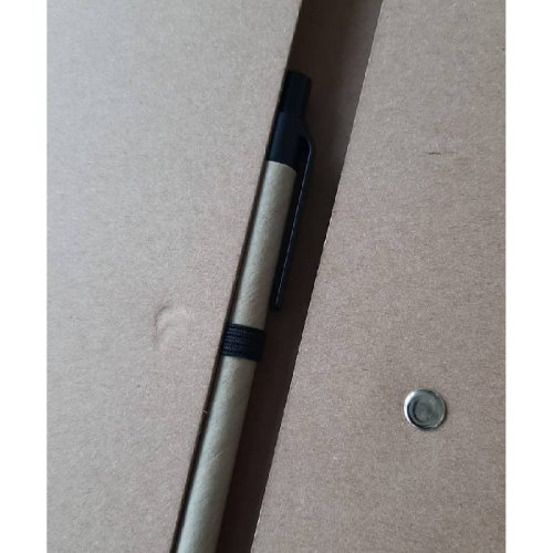 Блокнот с шариковой ручкой NEYLA, A5,  рециклированный картон (бежевый)