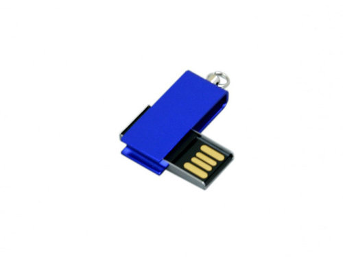 Флешка с мини чипом, минимальный размер, цветной  корпус, 8 Гб, синий