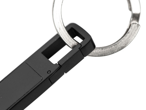 USB 2.0- флешка на 32 Гб c подсветкой логотипа Hook LED, темно-серый, красная подсветка