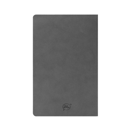 Бизнес-блокнот ALFI, A5, серый, мягкая обложка, в линейку (серый)