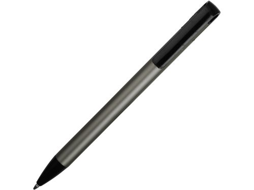 Ручка металлическая шариковая Loop, серый/черный