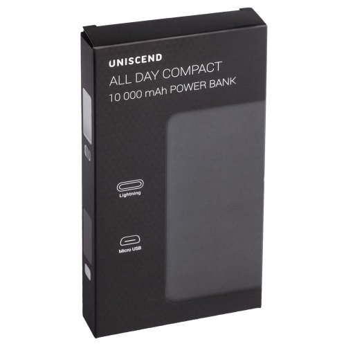 Внешний аккумулятор Uniscend All Day Compact 10000 мAч, черный