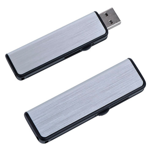 USB flash-карта "Pull" (8Гб) (серебристый, черный)