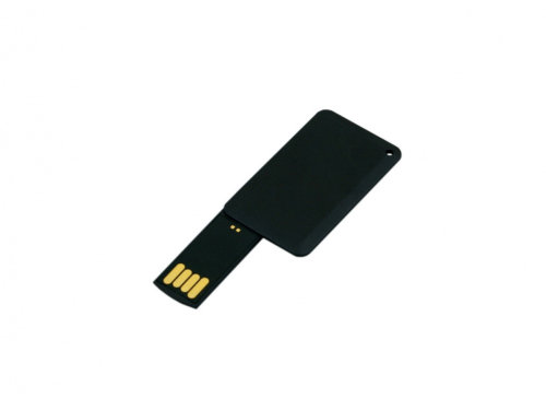 USB-флешка на 64 ГБ в виде пластиковой карточки, черный