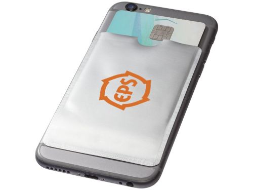 Бумажник для карт с RFID-чипом для смартфона, серебристый