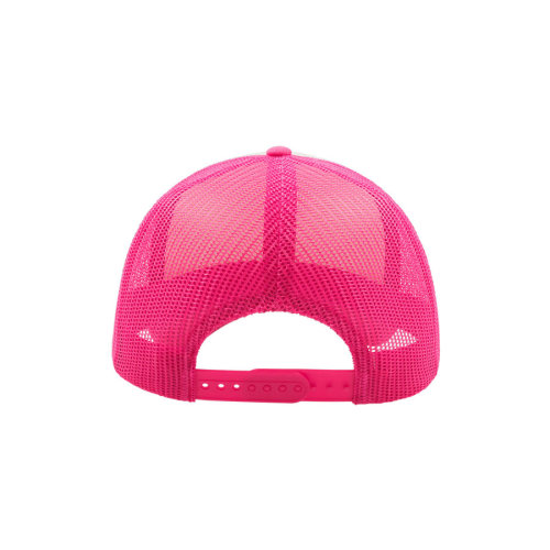 Бейсболка RAPPER, 5 клиньев, пластиковая застежка (белый, розовый)