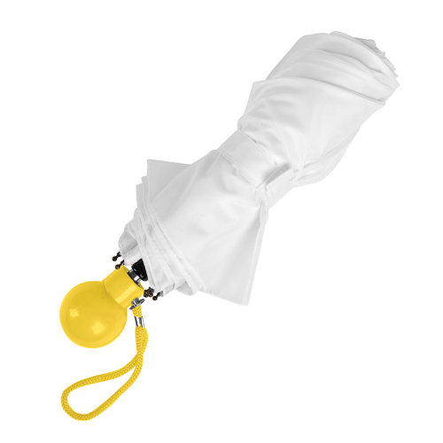 Зонт складной FANTASIA, механический (белый, желтый)