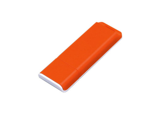 Флешка 3.0 прямоугольной формы, оригинальный дизайн, двухцветный корпус, 128 Гб, оранжевый/белый