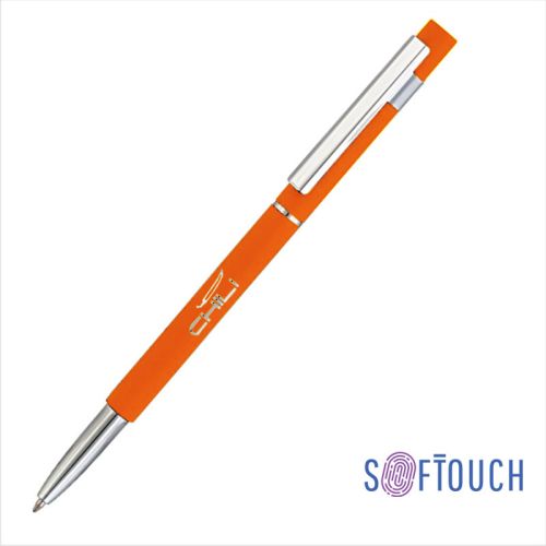 Ручка шариковая "Star", покрытие soft touch, оранжевый