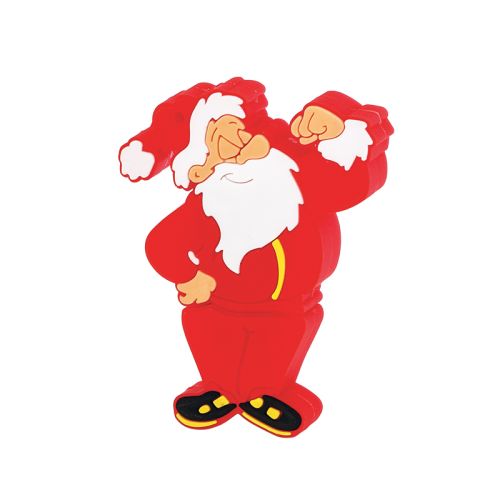 Флеш-карта "Дед Мороз" USB 8GB, красный с белым