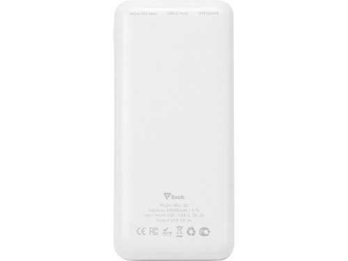 Внешний аккумулятор Evolt Mini-10, 10000 mAh, белый (P)