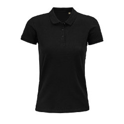 Рубашка поло женская PLANET WOMEN 170 из органического хлопка (черный)