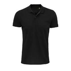 Рубашка поло мужская PLANET MEN 170 из органического хлопка (чёрный)