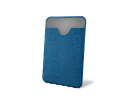 Чехол-картхолдер Favor на клеевой основе на телефон для пластиковых карт и и карт доступа, синий