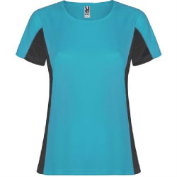 Спортивная футболка SHANGHAI WOMAN женская, БИРЮЗОВЫЙ/ТЕМНЫЙ ГРАФИТ 2XL