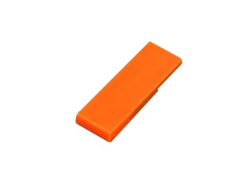 Флешка промо в виде скрепки, 16 Гб, оранжевый
