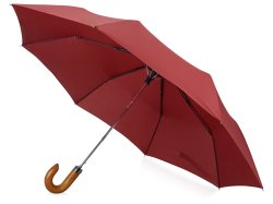 Зонт складной Cary, полуавтоматический, 3 сложения, с чехлом, бордовый (P)
