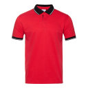 Рубашка поло мужская STAN с контрастными деталями хлопок/полиэстер 185, 04С, красный