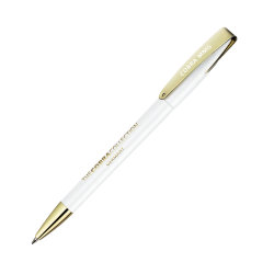 Ручка шариковая COBRA MMG, белый/золотистый