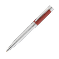 Ручка шариковая Zoom Red, серебристый с красным
