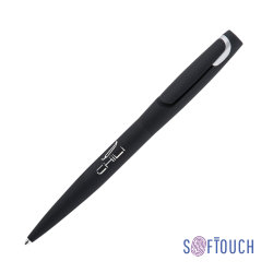 Ручка шариковая "Saturn" покрытие soft touch, черный с серебристым