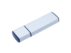 USB-флешка металлическая на 512 Mb с колпачком, серебро