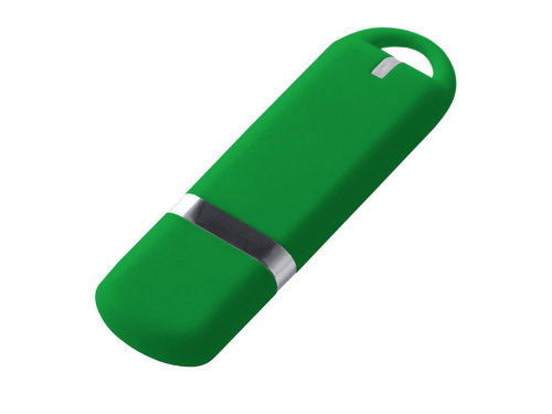 USB-флешка на 8 ГБ с покрытием soft-touch, зеленый