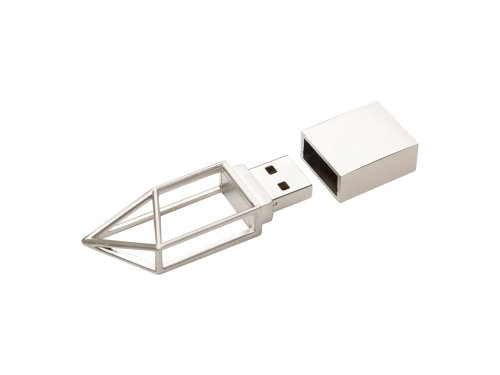 USB-флешка на 32 ГБ, micro USB  серебро