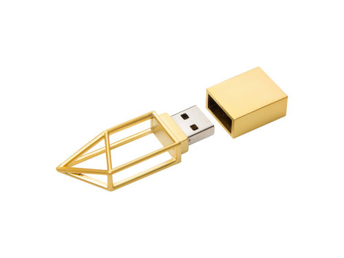 USB-флешка на 16 ГБ,micro USB  золото