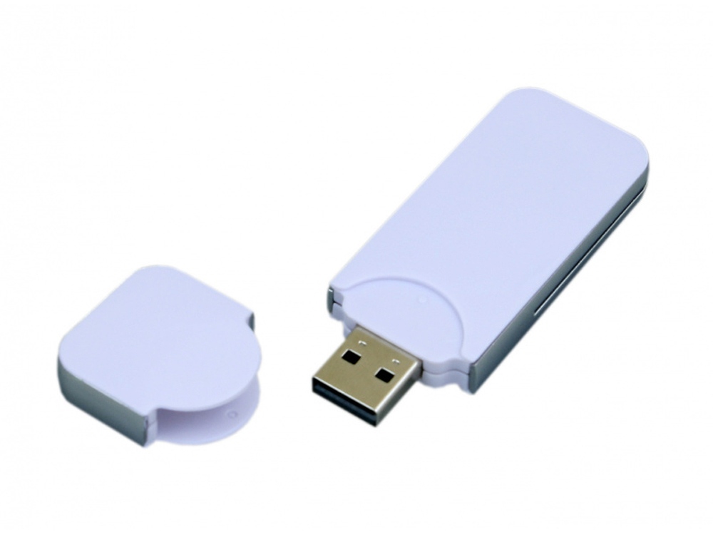 USB-флешка на 64 Гб в стиле I-phone, прямоугольнй формы, белый