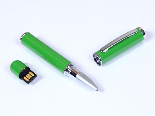 USB-флешка на 64 ГБ в виде ручки с мини чипом, зеленый