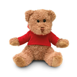 Медведь плюшевый в футболке (красный)