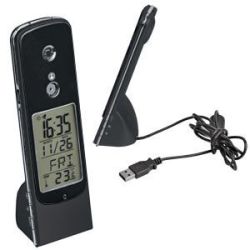 Интернет-телефон с камерой,часами, будильником и термометром (черный)