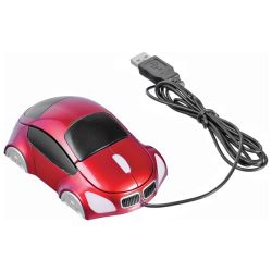 Мышь компьютерная оптическая "Автомобиль" (красный)