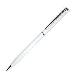 Ручка шариковая SLIM (белый, серебристый)