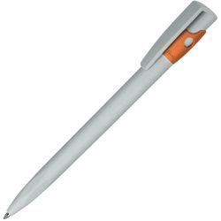 Ручка шариковая из экопластика KIKI ECOLINE (серый, оранжевый)