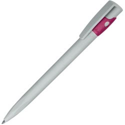 Ручка шариковая из экопластика KIKI ECOLINE (серый, розовый)