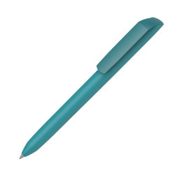 Ручка шариковая FLOW PURE, покрытие soft touch (морская волна)