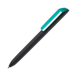 Ручка шариковая FLOW PURE, покрытие soft touch (аквамарин)