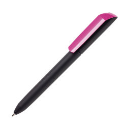 Ручка шариковая FLOW PURE, покрытие soft touch (неоновый розовый)
