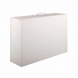 Коробка складная подарочная, 37x25x10cm, кашированный картон, белый (белый)