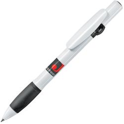 Ручка шариковая с грипом ALLEGRA (белый, черный)